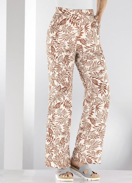 Hosen in Schlupfform - Hose in modischer Weite, in Größe 018 bis 052, in Farbe ECRU-BLAU Ansicht 6