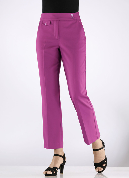 Hosen mit Knopf- und Reißverschluss - Knöchellange Hose, in Größe 017 bis 050, in Farbe PINK Ansicht 3