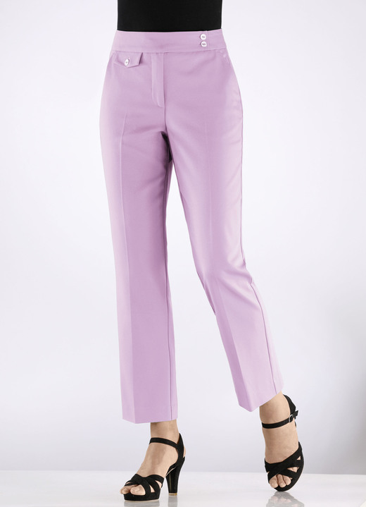 Hosen mit Knopf- und Reißverschluss - Knöchellange Hose, in Größe 017 bis 050, in Farbe PINK Ansicht 9