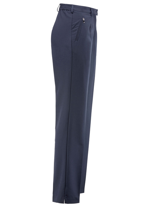 Hosen mit Knopf- und Reißverschluss - Hose mit Reißverschlüssen an den Seitentaschen, in Größe 018 bis 052, in Farbe MARINE Ansicht 1