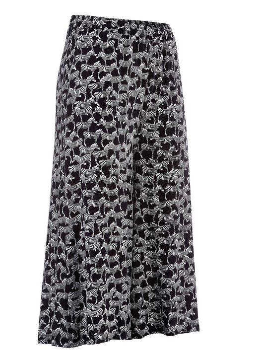 culotten - Culotte in Schlupfform, in Größe 036 bis 054, in Farbe SCHWARZ-WEISS Ansicht 1