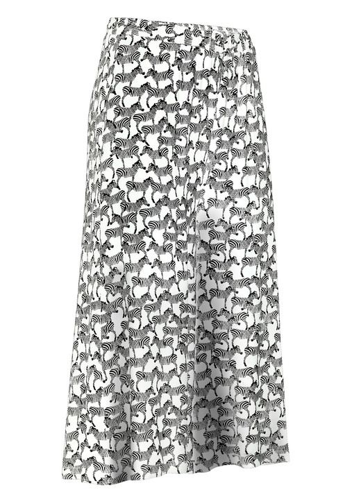 culotten - Culotte in Schlupfform, in Größe 036 bis 054, in Farbe SCHWARZ-WEISS Ansicht 4