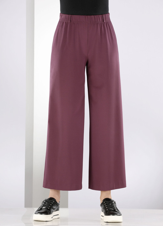 Hosen in Schlupfform - Hose in aktueller Palazzo-Form, in Größe 018 bis 054, in Farbe BORDEAUX Ansicht 3