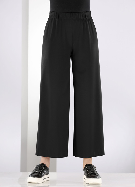 Hosen in Schlupfform - Hose in aktueller Palazzo-Form, in Größe 018 bis 054, in Farbe MARINE Ansicht 9