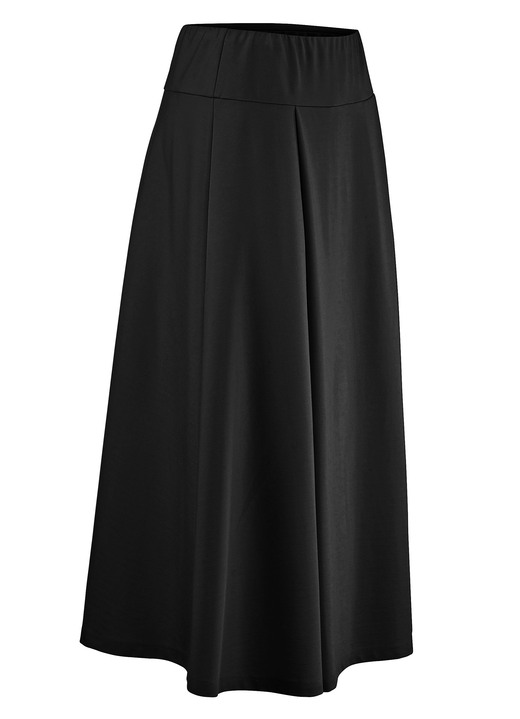 Uni - Rock mit gelegten Falten, in Größe 018 bis 054, in Farbe MARINE Ansicht 8