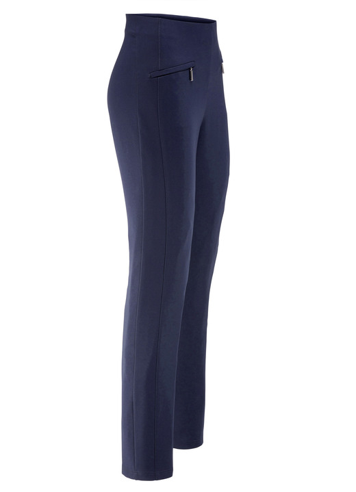 Hosen in Schlupfform - Hose mit Reißverschlüssen an den Taschen, in Größe 018 bis 052, in Farbe MARINE Ansicht 1
