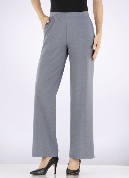 Hosen in Schlupfform - Hose in  modischer Weite , in Größe 018 bis 052, in Farbe GRAU MELIERT Ansicht 3