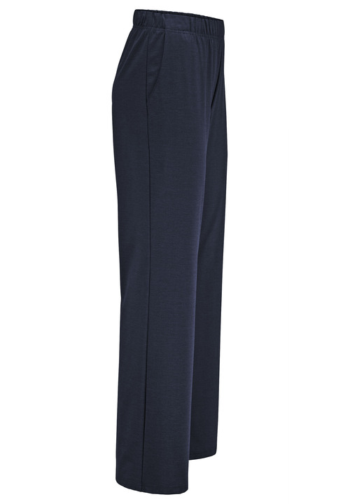 Hosen in Schlupfform - Hose in  modischer Weite , in Größe 018 bis 052, in Farbe MARINE MELIERT Ansicht 1