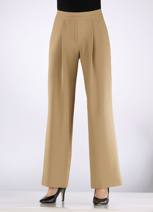 Klaus Modelle - Hose mit Bundfalten in modischer Weite, in Größe 018 bis 052, in Farbe SCHWARZ Ansicht 4