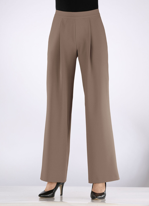 Klaus Modelle - Hose mit Bundfalten in modischer Weite, in Größe 018 bis 052, in Farbe SCHWARZ Ansicht 8