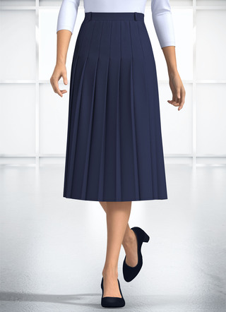 Rock mit Falten rundum