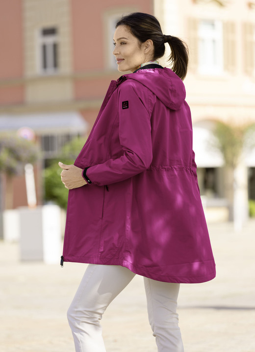 Lang - Funktions-Kurzmantel mit fester Kapuze, in Größe 036 bis 050, in Farbe LINDGRÜN Ansicht 3