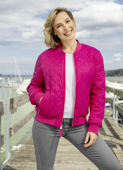 Kurz - Funktions-Wendeblouson mit 2-Wege-Reißverschluss, in Größe 034 bis 052, in Farbe PINK Ansicht 2