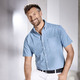 Kurzarm - Hemd mit Button-Down-Kragen, in Größe 3XL/47/48) bis XXL/45/46), in Farbe JEANSBLAU – Farbe JEANSBLAU – Ansicht 2