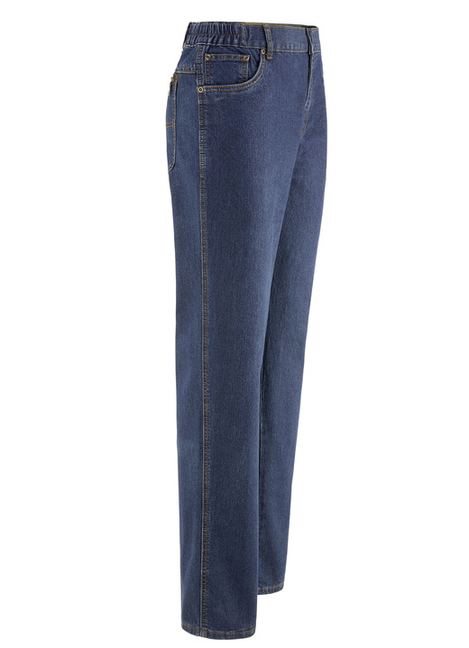 Jeans - Jeans mit Dehnbundeinsätzen in 3 Farben, in Größe 024 bis 062, in Farbe HELLJEANS Ansicht 6