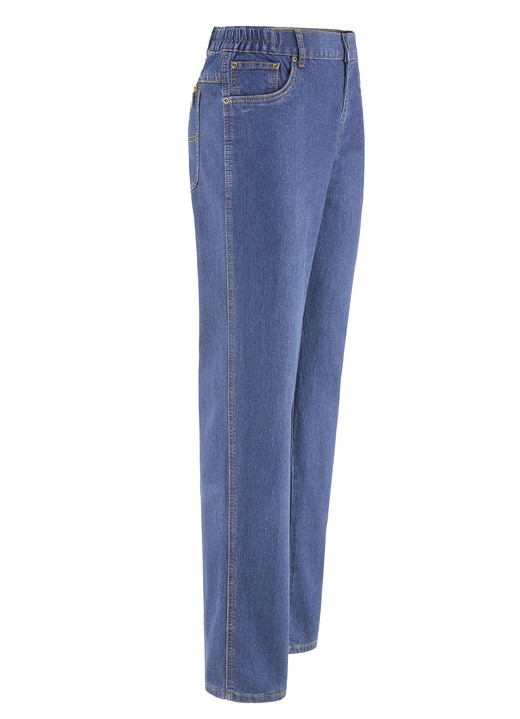 Jeans - Jeans mit Dehnbundeinsätzen in 3 Farben, in Größe 024 bis 062, in Farbe HELLJEANS Ansicht 2