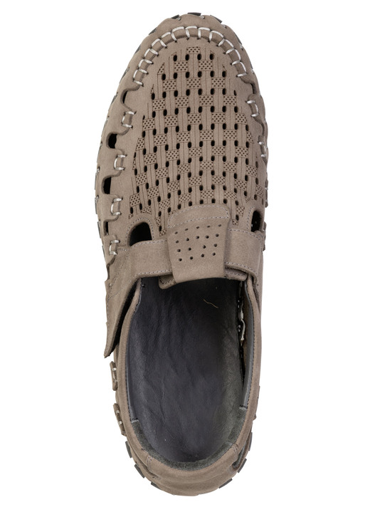 Slipper & Schnürschuhe - Sommerliche Herren-Slipper, mit herausnehmbarem Fußbett, in Größe 040 bis 046, in Farbe SCHWARZ Ansicht 5