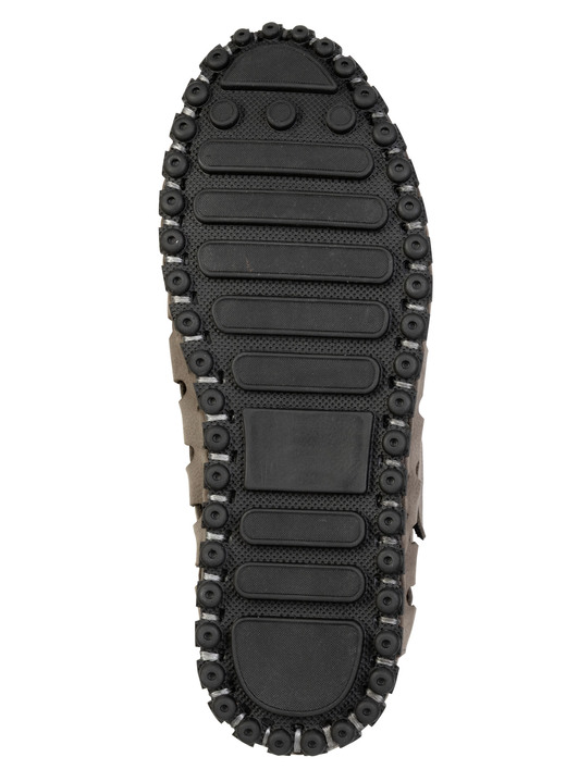 Slipper & Schnürschuhe - Sommerliche Herren-Slipper, mit herausnehmbarem Fußbett, in Größe 040 bis 046, in Farbe SCHWARZ Ansicht 6