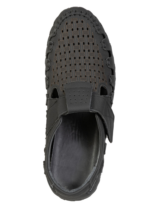 Slipper & Schnürschuhe - Sommerliche Herren-Slipper, mit herausnehmbarem Fußbett, in Größe 040 bis 046, in Farbe SCHWARZ Ansicht 2