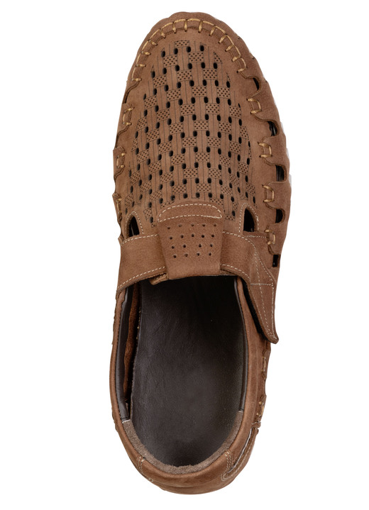 Slipper & Schnürschuhe - Sommerliche Herren-Slipper, mit herausnehmbarem Fußbett, in Größe 040 bis 046, in Farbe SCHWARZ Ansicht 8