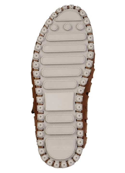 Slipper & Schnürschuhe - Sommerliche Herren-Slipper, mit herausnehmbarem Fußbett, in Größe 040 bis 046, in Farbe TAUPE Ansicht 9