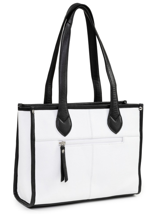 Taschen - Laurina, Tasche, Damen, aus Leder, in Farbe SCHWARZ-BORDEAUX Ansicht 5