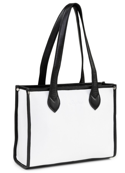 Taschen - Laurina, Tasche, Damen, aus Leder, in Farbe SCHWARZ-BORDEAUX Ansicht 4