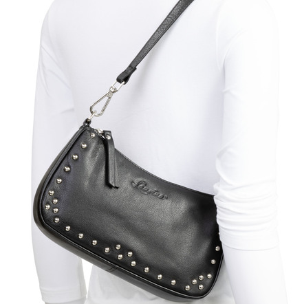 Taschen - Laurina, Tasche, Damen, mit abnehmbarem, verstellbarem Riemen, in Farbe SCHWARZ – Farbe SCHWARZ – Ansicht 