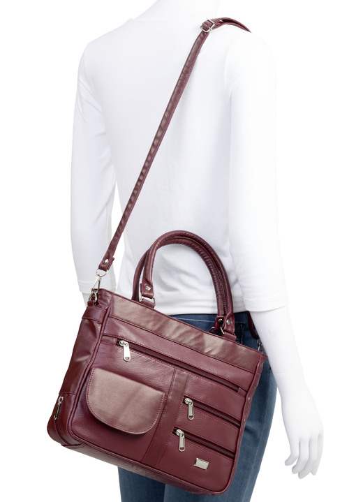 Taschen - Laurina, Damen, Tasche, mit abnehmbarer, verstellbarer Umhängeriemen, in Farbe BORDEAUX Ansicht 3