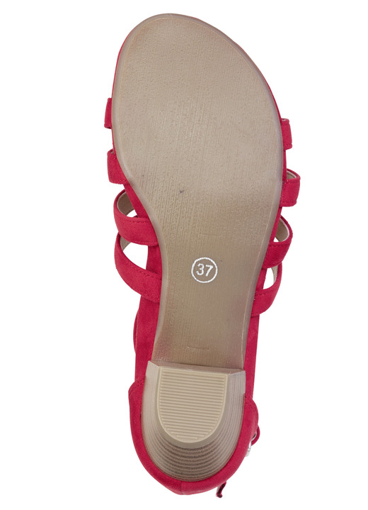 Sandaletten & Pantoletten - Andrea Conti, modische Damen-Sandaletten, Weite G, mit Gummizug, in Größe 036 bis 042, in Farbe ROT Ansicht 3