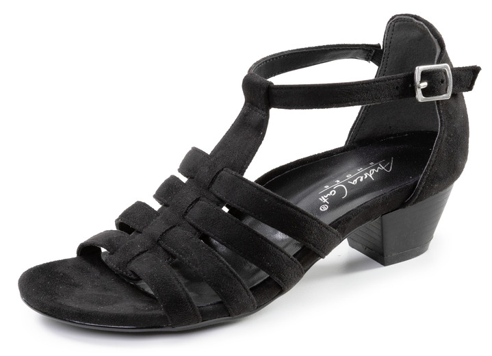 Sandaletten & Pantoletten - Andrea Conti, modische Damen-Sandaletten, Weite G, mit Gummizug, in Größe 036 bis 042, in Farbe ROT Ansicht 4