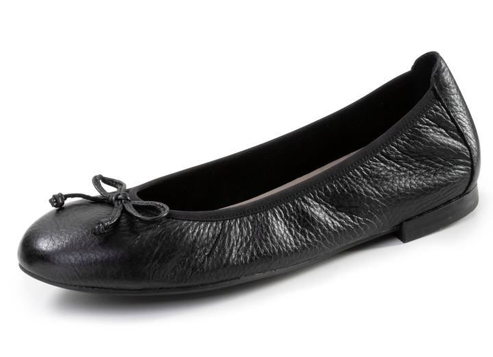 Damenmode - ELENA EDEN, schicke Damen-Ballerinas, Weite G, mit herausnehmbarem Fußbett, in Größe 036 bis 042, in Farbe ANTIKGOLD Ansicht 6