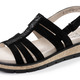 Sandaletten & Pantoletten - ELENA EDEN, schicke Damen-Sandalen, Weite G, mit herausnehmbarem Fußbett, in Größe 036 bis 042, in Farbe SAND – Farbe SCHWARZ – Ansicht 1