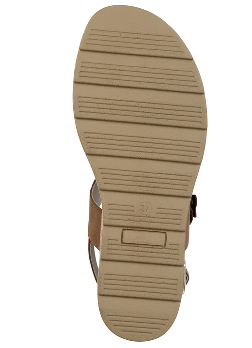 Damenmode - ELENA EDEN, leichte Damen-Sandaletten, Weite G, mit Klettverschluss, in Größe 036 bis 042, in Farbe COGNAC Ansicht 3