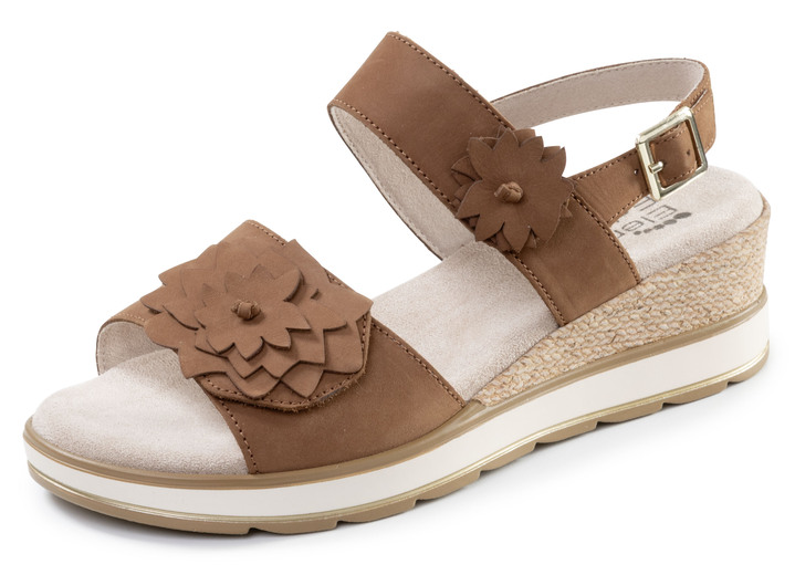 Damenmode - ELENA EDEN, leichte Damen-Sandaletten, Weite G, mit Klettverschluss, in Größe 036 bis 042, in Farbe MARINE Ansicht 4