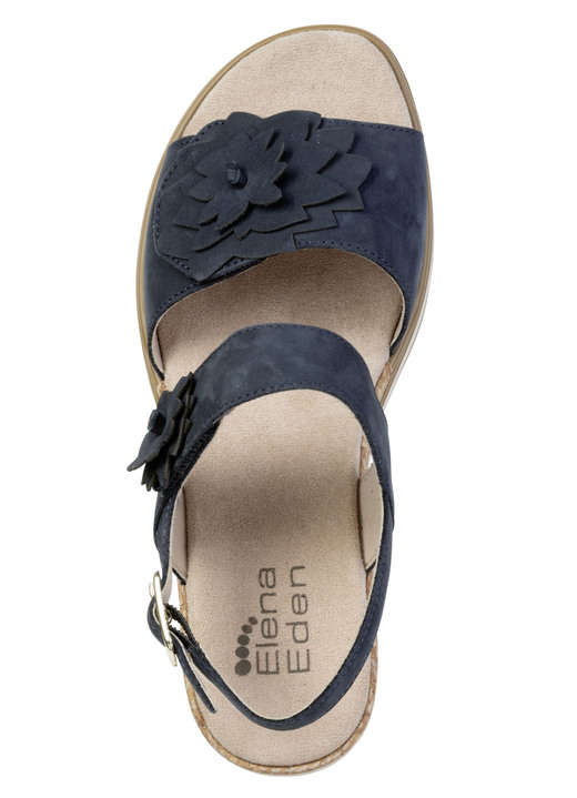 Damenmode - ELENA EDEN, leichte Damen-Sandaletten, Weite G, mit Klettverschluss, in Größe 036 bis 042, in Farbe MARINE Ansicht 2