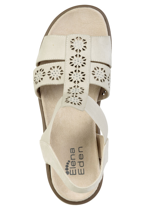 Damenmode - ELENA EDEN, sommerliche Damen-Sandalen, Weite G, mit herausnehmbarem Fußbett, in Größe 036 bis 042, in Farbe JEANS Ansicht 5