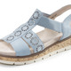 Damenmode - ELENA EDEN, sommerliche Damen-Sandalen, Weite G, mit herausnehmbarem Fußbett, in Größe 036 bis 042, in Farbe JEANS – Farbe JEANS – Ansicht 1