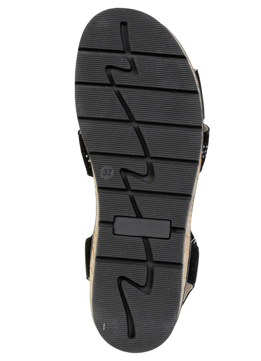 Damenmode - ELENA EDEN, sommerliche Damen-Sandalen, Weite G, mit herausnehmbarem Fußbett, in Größe 036 bis 042, in Farbe JEANS Ansicht 9