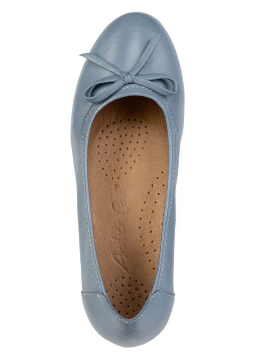 Pumps & Ballerina - Andrea Conti, schicke Damen-Ballerinas, Weite G, mit herausnehmbarem Fußbett, in Größe 036 bis 042, in Farbe JEANS Ansicht 2
