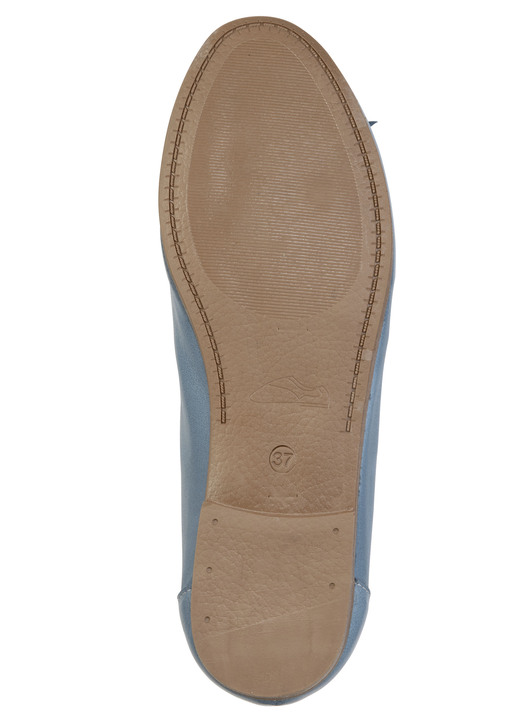 Pumps & Ballerina - Andrea Conti, schicke Damen-Ballerinas, Weite G, mit herausnehmbarem Fußbett, in Größe 036 bis 042, in Farbe JEANS Ansicht 3