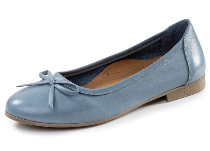 Pumps & Ballerina - Andrea Conti, schicke Damen-Ballerinas, Weite G, mit herausnehmbarem Fußbett, in Größe 036 bis 042, in Farbe JEANS Ansicht 1