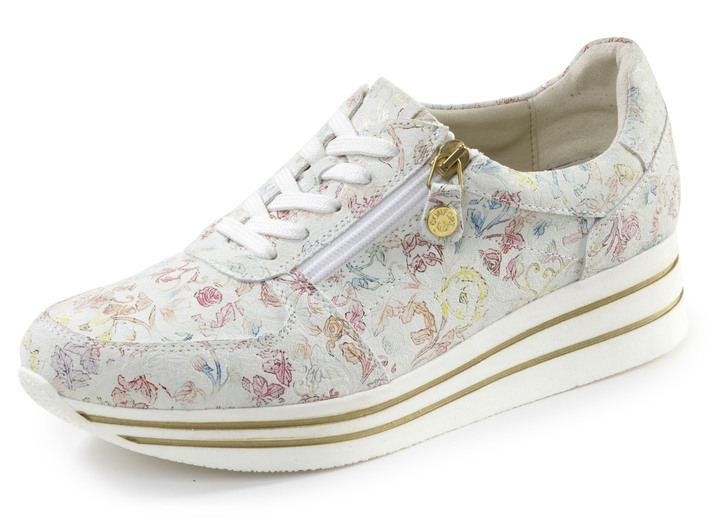 Slipper & Schnürschuhe - ELENA EDEN, stilvolle Damen-Sneaker, Weite G, mit herausnehmbarem Fußbett, in Größe 036 bis 042, in Farbe ECRU-BUNT Ansicht 1