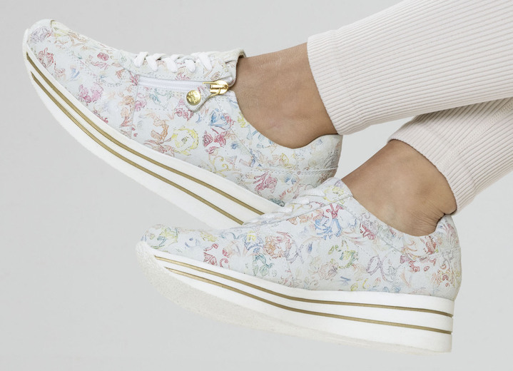 Slipper & Schnürschuhe - ELENA EDEN, stilvolle Damen-Sneaker, Weite G, mit herausnehmbarem Fußbett, in Größe 036 bis 042, in Farbe CHAMPAGNER Ansicht 8