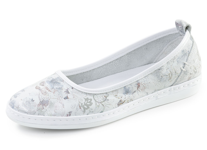 Pumps & Ballerina - Andrea Conti, schicke Damen-Ballerinas, Weite G, mit herausnehmbarem Fußbett, in Größe 036 bis 042, in Farbe ECRU-BUNT Ansicht 1