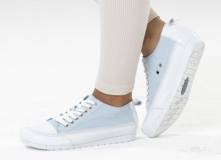 Slipper & Schnürschuhe - Andrea Conti, leichte Damen-Sneaker, Weite G, mit herausnehmbarem Fußbett, in Größe 036 bis 042, in Farbe HELLBLAU Ansicht 4