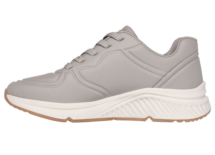 Slipper & Schnürschuhe - SKECHERS, sportliche Damen-Sneaker, mit Schnürung, in Größe 036 bis 041, in Farbe TAUPE Ansicht 3