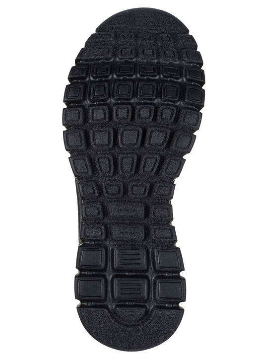 Slipper & Schnürschuhe - SKECHERS, klassiche Damen-Slipper, aus Synthetik und elastischem Strick-Material, in Größe 036 bis 041, in Farbe SCHWARZ Ansicht 5