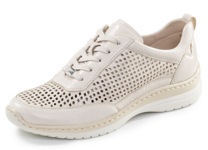 Damenmode - ELENA EDEN, sommerliche Damen-Sneaker, Weite H, mit herausnehmbarem Fußbett, in Größe 036 bis 042, in Farbe BEIGE Ansicht 1