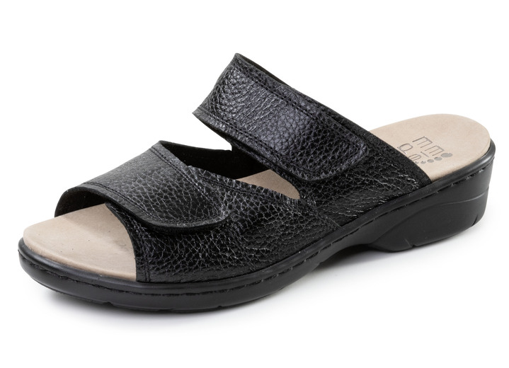 Damenmode - ELENA EDEN, bequeme Damen-Pantoletten, Weite H, mit herausnehmbarem Fußbett, in Größe 036 bis 042, in Farbe WEISS Ansicht 4